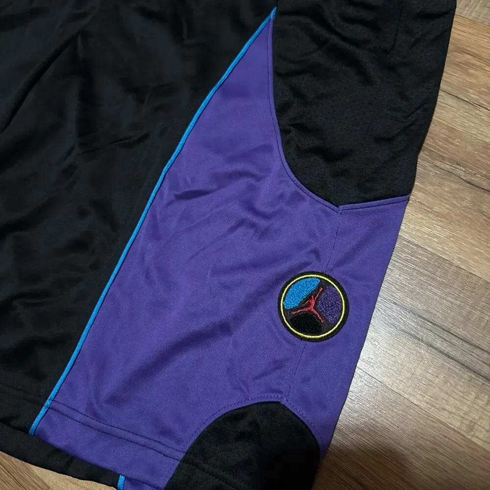 2007 Air Jordan 8 Aqua Purple Blue Basketbal Vintage Baggy Y2K 228568-010 Shorts
